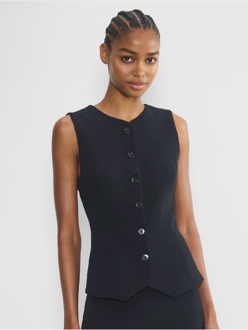 NWOT Aritzia Wilfred Isabella Vest - Navy Blue